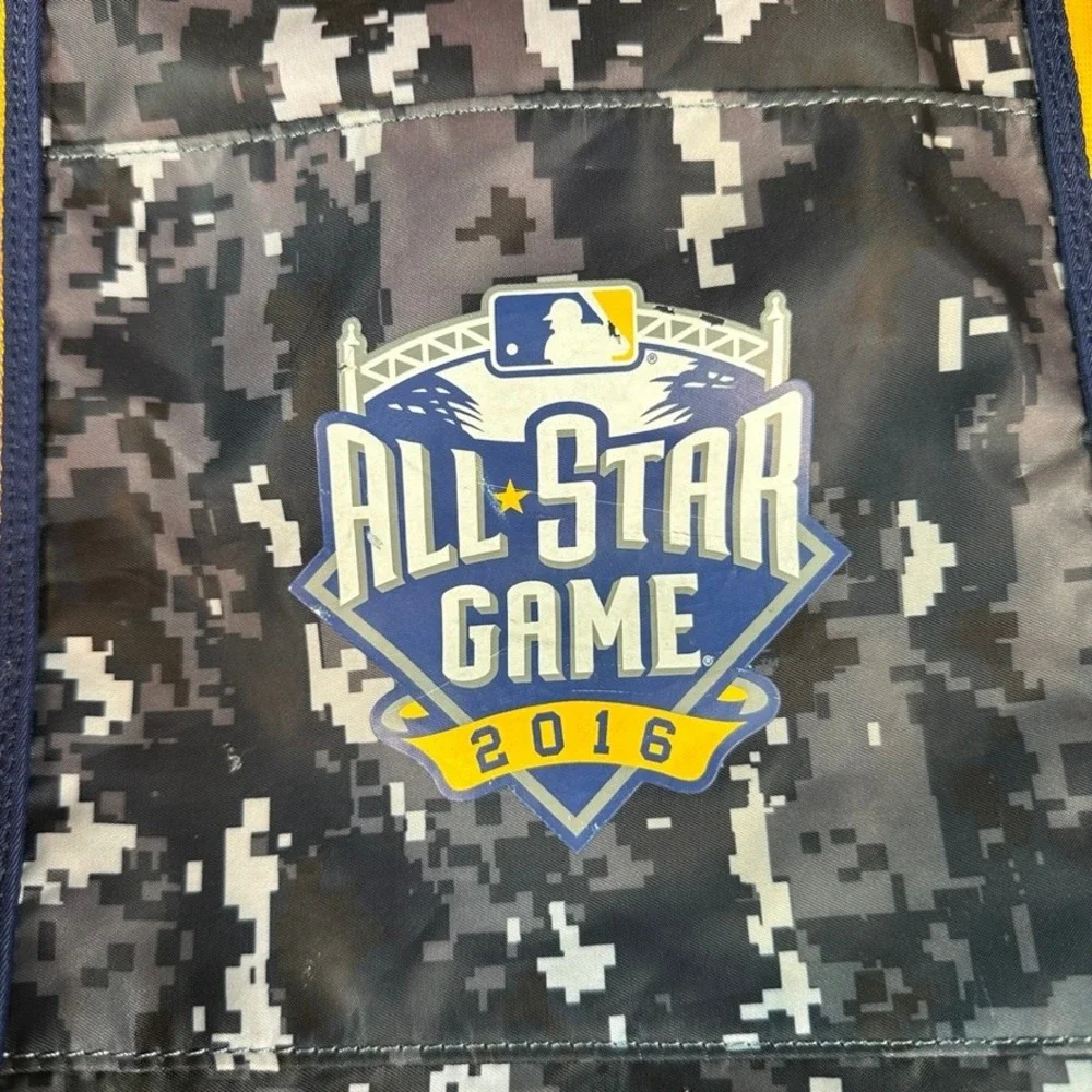 MLB 2016 All Star Game Go Sac Duffel Bag Digital Camo Grey Yellow Travel Gym
